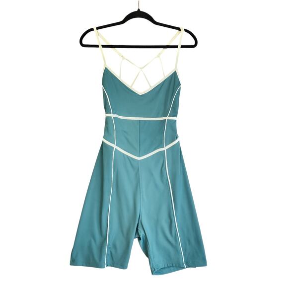 Yllw The Label Womens Breathe Short Onesie Size XL Body Green Athletic Gym 90s - Picture 2 of 12